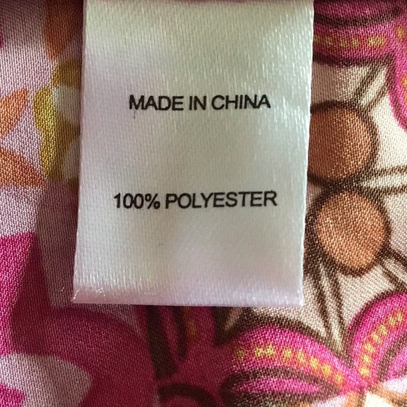 Drew Patchwork Patterned Pink and Brown Long Sleeve Button Down Top NEW - Picture 7 of 7